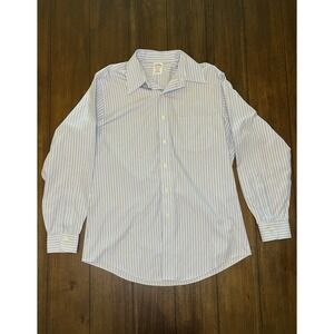 Brooks Brothers Regent Fit Striped Non Iron Supima Cotton Dress Shirt Mens 16 34